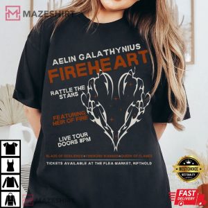 Aelin Galathynius Fireheart Throne Of Glass Comfort Color T Shirt (2)