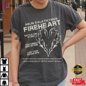 Aelin Galathynius Fireheart Throne Of Glass Comfort Color T Shirt (3)