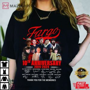Fargo 10th Anniversary 2014 2024 Signatures T Shirt (1)