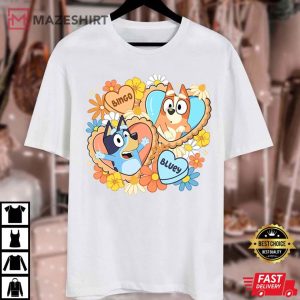 Bluey And Bingo Heart Mothers Day T Shirt (4)