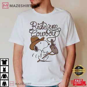 Snoopy Ride Em Cowboy T Shirt (2)