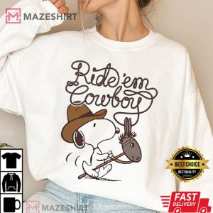 Snoopy Ride Em Cowboy T Shirt (3)