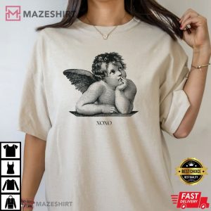 Valentines Day Cherub Angel XOXO T Shirt (1)