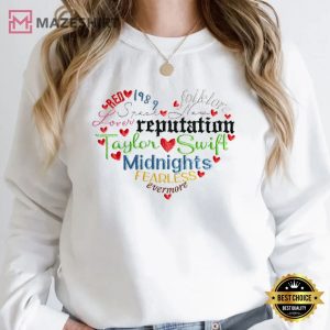 Taylor Hearts Shape Album Embroidered Sweatshirt (1)