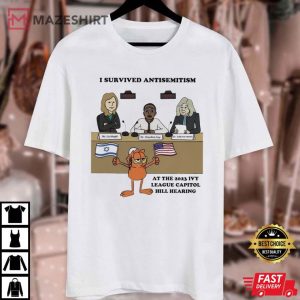 Garfield I Survived Antisemitism Ivy League Capitol Hill Hearing T Shirt (3)