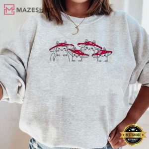 Mushroom Cat Cute Embroidered Embroidered (4)