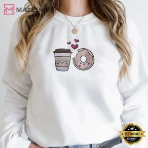 Coffee Donut Valentine's Day Embroidered Sweatshirt (1)