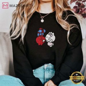 Spider Man Cat Valentine's Day Embroidered Sweatshirt (1)