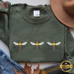 Honey Bee Bumble Bee Embroidery Crewneck (4)