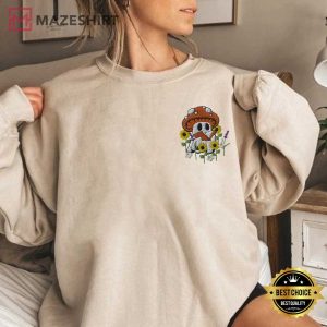 Book Lover Mushroom Embroidered Crewneck Sweatshirt (4)