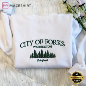 City of Forks Washington Rainforest Embroidered Sweatshirt (4)