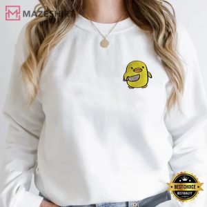 Cute Duck with Knife Embroidered Sweatshirt (1)