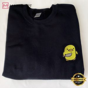 Cute Duck with Knife Embroidered Sweatshirt (3)