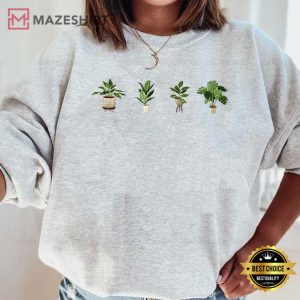 Green Potted Plant Embroidered Sweatshirt (4)