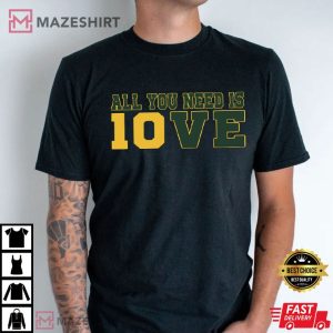 Green Bay Packers All You Need is Love T Shirt (1)
