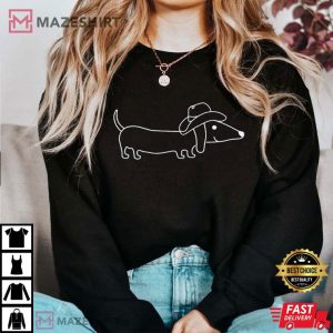 Cowboy Dachshund Sausage Dog Lover T Shirt (3)