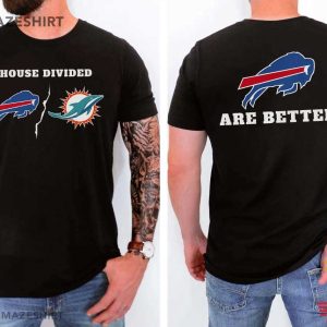 Buffalo Bill VS Miami Dolphins Custom Logo Team T Shirt (1)