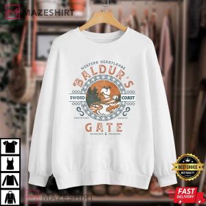 Baldurs Gate 3 Adventure Awaits Sword Coast T Shirt (4)