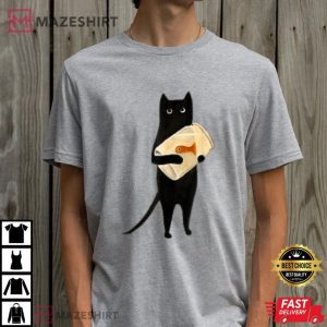 Cat Holding Goldfish Bowl T Shirt (1)