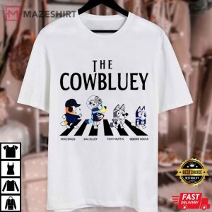 Bluey x Dallas Cowboys Abbey Road Football T Shirt (1)