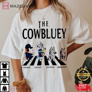 Bluey x Dallas Cowboys Abbey Road Football T Shirt (2)