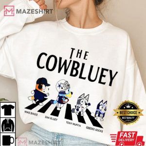 Bluey x Dallas Cowboys Abbey Road Football T Shirt (4)