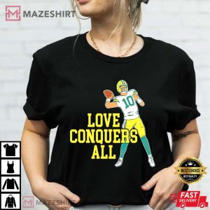 Green Bay Packers Jordan Love Conquers All T Shirt (2)