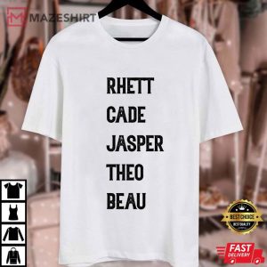 Springs Boys Names Rhett Cade Jasper Theo Beau T Shirt (1)