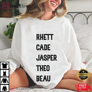 Springs Boys Names Rhett Cade Jasper Theo Beau T Shirt (4)