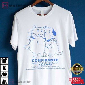 Cat and Dog Confidante Best Friend Forever T Shirt (4)