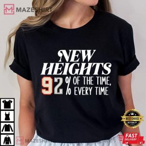 Jason and Travis Kelce New Heights 92 T Shirt (3)