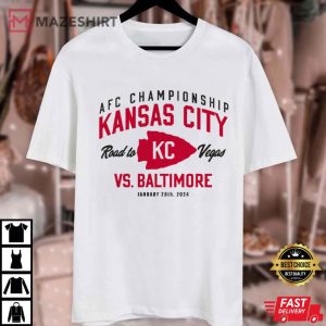 AFC Championship Kansas City Chiefs Road to Vegas T Shirt (1)