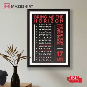 Bring Me The Horizon 2024 UK Setlist Poster (2)