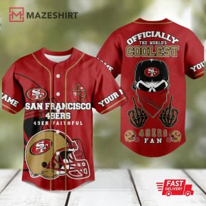 San Francisco 49ers Faithful The World’s Coolest Custom Baseball Jersey (2)