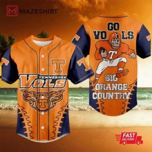 Tennessee Vols Go Vols Big Orange Country Baseball Jersey (2)