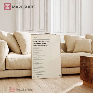 Lyric Poster Lyric Wall Art Music Custom Poster (1)