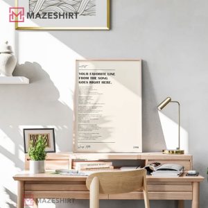 Lyric Poster Lyric Wall Art Music Custom Poster (2)