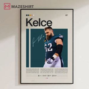 Jason Kelce No. 62 Philadelphia Eagles Signature Poster