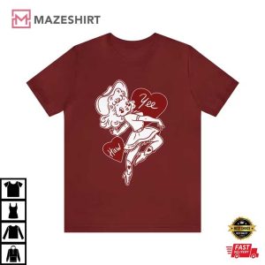 Cowgirl Yeehaw Valentines T Shirt (1)
