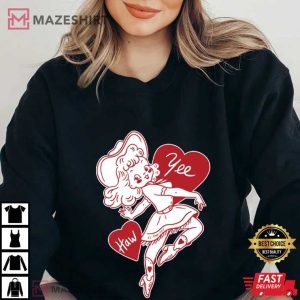 Cowgirl Yeehaw Valentines T Shirt (4)
