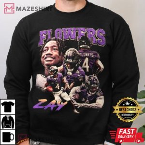 Zay Flowers Baltimore Ravens T Shirt (4)