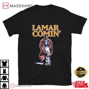 Lamar Comin Baltimore Ravens T Shirt (1)