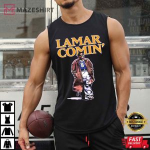 Lamar Comin Baltimore Ravens T Shirt (4)