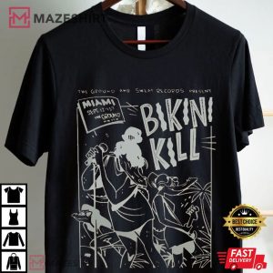 Bikini Kill Rock Band the Ground and Sweat Record T Shirt (1)