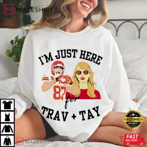 In My Super Bowl Era I am Here for Travis and Taylor T Shirt ( (4)