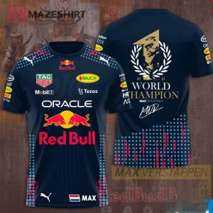 Max Verstappen F1 Red Bull World Champion 2023 Signature 3D Shirt