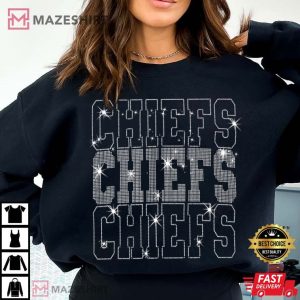 Kansas City Chiefs Football Rhinestone T Shirt (1)