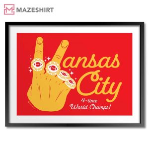 Kansas City Chiefs 4 Times World Champs Poster
