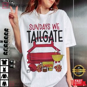 KC Chiefs Sundays We Tailgate T Shirt (2)