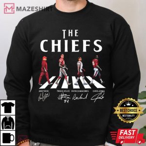Chiefs Stars Walking Abbey Road Signatures Football Fan T Shirt (1)